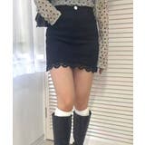 【インパン付き】フェイクスエード裾レースミニスカート | CORNERS  | 詳細画像3 