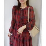 チェックシフォンティアードワンピース | CORNERS | 詳細画像10