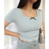 裾レースコンパクトTシャツ | CORNERS  | 詳細画像10 