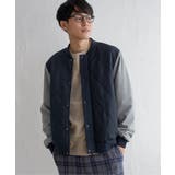 ネイビー | sorona(R)コンビ中綿ブルゾン | ikka