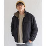 ブラック | 【親子コーデ】リバーシブルナイロンフリースブルゾン | ikka 