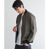グレー | 撥水メランジリブブルゾン | ikka