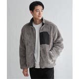 ブラック | 【2WAY】リバーシブルナイロンフリースブルゾン | ikka 