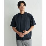 ネイビーブルー | イージーケア半袖ブルゾン | ikka 