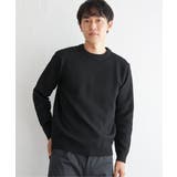 ブラック | GOKU楽ニット鹿の子クルーネック | ikka