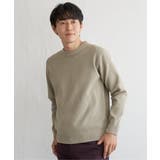 ベージュ | GOKU楽ニット鹿の子クルーネック | ikka