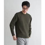 カーキ | GOKU楽ニット鹿の子クルー | ikka 