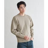 ベージュ | GOKU楽ニット鹿の子クルー | ikka 