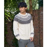 モール求心柄ニット | ikka  | 詳細画像1 