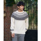 モール求心柄ニット | ikka  | 詳細画像3 