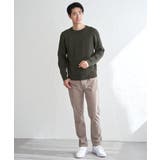 【洗濯機で洗える】ウォッシャブル畦クルーネックニット | ikka  | 詳細画像12 