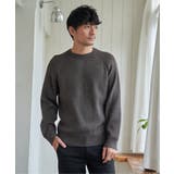 【洗濯機で洗える】ウォッシャブル畦クルーネックニット | ikka  | 詳細画像2 