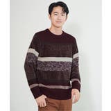 ワイン | モールミックスボーダーニット | ikka 