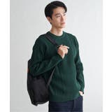 グリーン | GOKU楽ニットアランケーブル | ikka