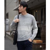 グレー | メランジグラデーションニット | ikka