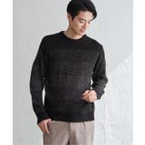 ブラック | メランジグラデーションニット | ikka