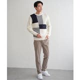 ブロックスクルーネックニット | ikka | 詳細画像8