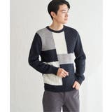 ブロックスクルーネックニット | ikka | 詳細画像10