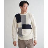 ブロックスクルーネックニット | ikka | 詳細画像15