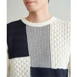 ブロックスクルーネックニット | ikka | 詳細画像19