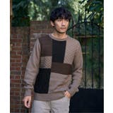 ブロックスクルーネックニット | ikka | 詳細画像3