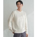 【洗濯機で洗える】ジャカードチェックニット | ikka | 詳細画像2