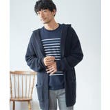 【洗える】ワッフルニットフーディガン | ikka  | 詳細画像1 