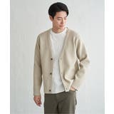 ベージュ | 【洗濯機で洗える】GOKU楽ニットカーデインナーセット【2点セット】 | ikka 