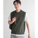 【洗濯機で洗える】GOKU楽ニットカルゼベスト | ikka  | 詳細画像7 