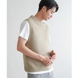 ベージュ | 【洗濯機で洗える】GOKU楽ニットカルゼベスト | ikka 