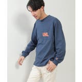 ブルー | URBAN NATURE LIFE ロゴプリントポケロンT | ikka 