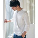 【接触冷感/抗菌防臭】GOKU楽セイケツ7分袖キーネックTシャツ | ikka | 詳細画像2
