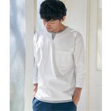 【接触冷感/抗菌防臭】GOKU楽セイケツ7分袖キーネックTシャツ | ikka | 詳細画像3