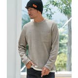 ベージュ | メランジワッフルポケフェイクロンＴ | ikka 