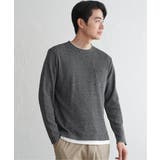 ブラック | メランジワッフルポケフェイクロンＴ | ikka 