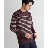 ジャカード３カラーボーダーロンＴ | ikka  | 詳細画像18 