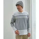 ジャカード３カラーボーダーロンＴ | ikka  | 詳細画像3 