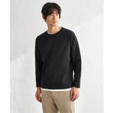 ブラック | 【吸水速乾】速乾ピケレイヤードロンT | ikka 