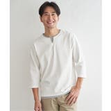 【抗菌防臭】GOKU楽冷感7分袖キーネック | ikka  | 詳細画像6 