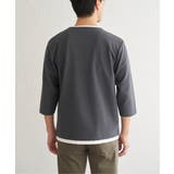 【抗菌防臭】GOKU楽冷感7分袖キーネック | ikka  | 詳細画像21 