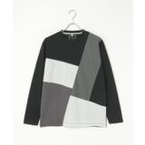 ブロックスポンチ切り替えロンT | ikka  | 詳細画像1 