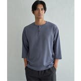 【吸水速乾】ドライサーマルヘンリーネック7分袖Tシャツ | ikka  | 詳細画像12 