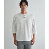【吸水速乾】ドライサーマルヘンリーネック7分袖Tシャツ | ikka  | 詳細画像28 