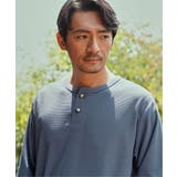 【吸水速乾】ドライサーマルヘンリーネック7分袖Tシャツ | ikka  | 詳細画像4 