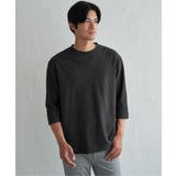 ベージュ | ドライ梨地7分袖Tシャツ | ikka 