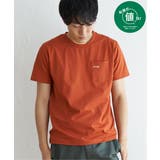 オレンジ | 【接触冷感/吸水速乾】速乾COOLポケットプリントTシャツ | ikka