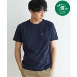 ネイビー | 【接触冷感/吸水速乾】速乾COOLポケットプリントTシャツ | ikka
