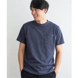 ネイビー | ライトダンボールダブルフェイスTシャツ | ikka