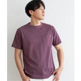 パープル | ライトダンボールダブルフェイスTシャツ | ikka