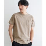 ベージュ | ライトダンボールダブルフェイスTシャツ | ikka